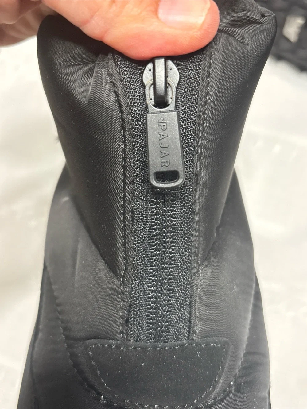 Pajar Gala Front Zip Platform Ankle Snow Booties Black Waterproof Women's-Size 9